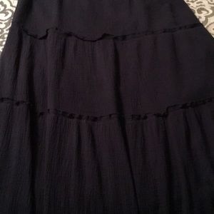 NAVY BLUE LONG TIERED SKIRT SIZE MED